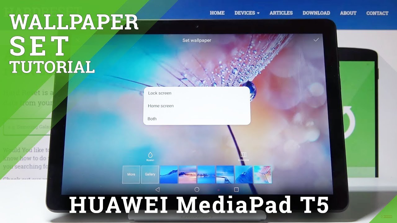 How To Change Wallpaper In Huawei Mediapad T5 Resresh Home Screen Youtube