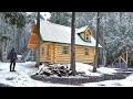 Scariest Moment of the Build! Cutting Through the Purlin! / Ep93 / Outsider Cabin Build