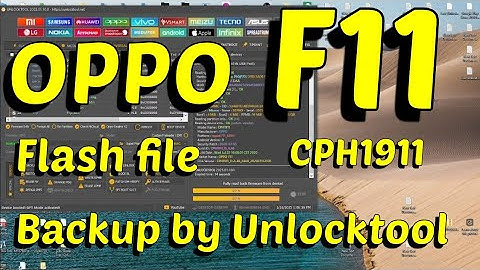 Oppo F11 CPH1911 Backup flash file by Unlocktool