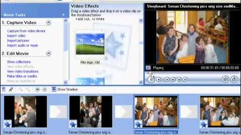 Creating a Picture Movie using W Movie Maker Tutorial