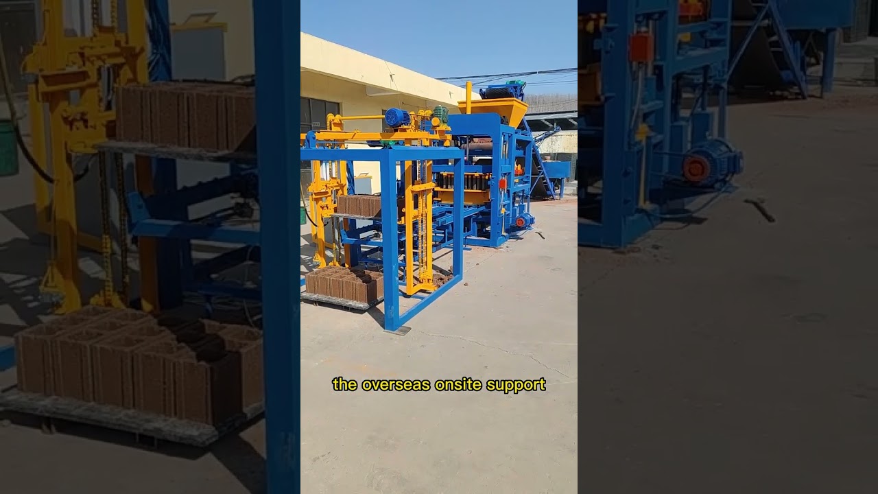 automatic brick making machinery test to make hollow concrete blocks.