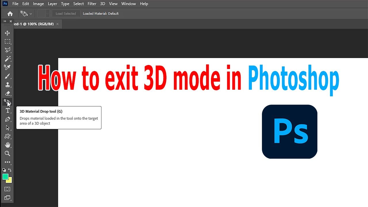 How to exit 3D mode in Photoshop - YouTube