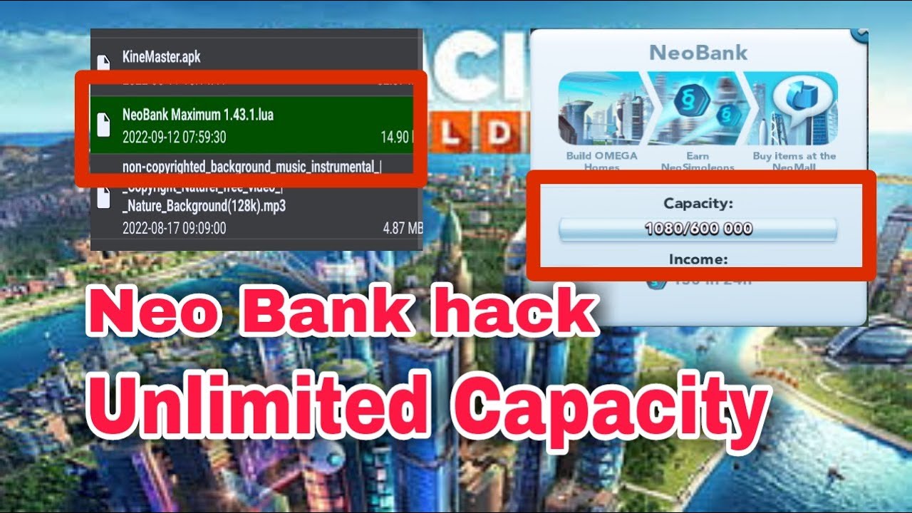 Simcity buildit  Neo bank Script  Unlimited Capacity with Gameguardian