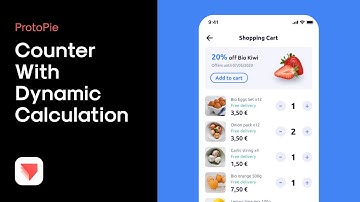 ProtoPie - How to calculate the amount with the counter using variables with ProtoPie, Advanced