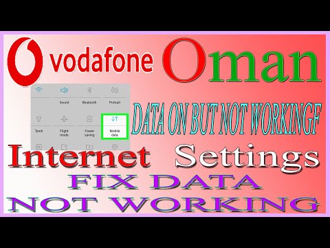 How to set vodafone data connection Oman,