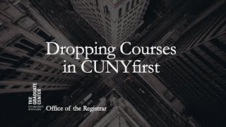 Celebrity Dropping Courses in CUNYfirst/ScheduleBuilder Profile