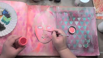Art Journaling Fast Forward: Ava Face Stencil