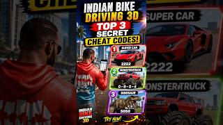 IBD3D TOP 3 secret cheat codes 😱🎮 #indianbikedriving3d #gaming #viralvideo #shorts #pixelrohit