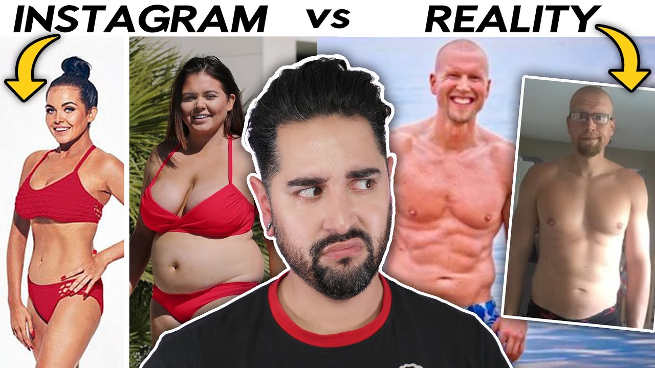 The Fake Reality Of Fitness Influencers / Celebrities - Instagram VS  Reality 
