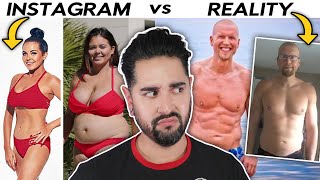 The Fake Reality Of Fitness Influencers \/ Celebrities - Instagram VS Reality