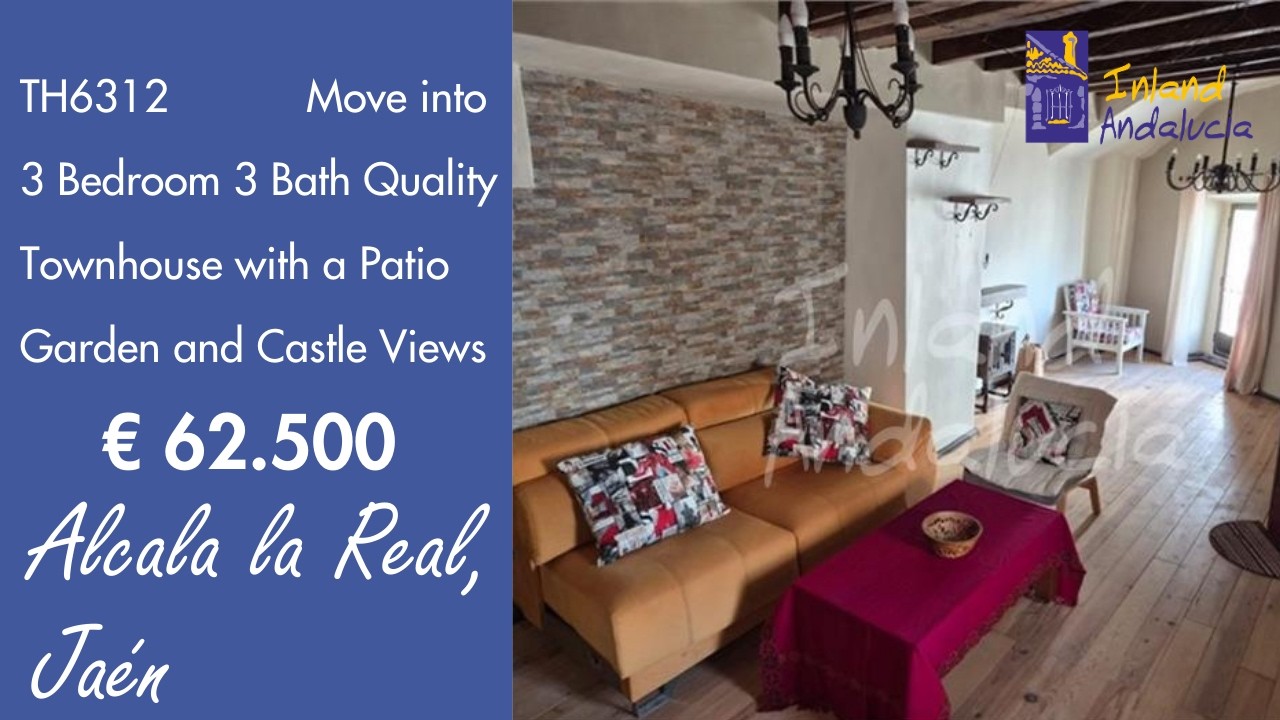 62.5K Move into 3 Bed 3 Bath Home + Patio Garden Property for sale in Spain inland Andalucia TH6312