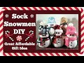 Sock Snowmen Diy Great Gift Idea or Decoration  Really Easy