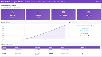 Beauty Salon Management System in PHP MySQL Project - Full Demo + Source Code