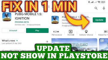 Pubg Mobile New Update Not Showing in Play Store | How To Fix it 🤠