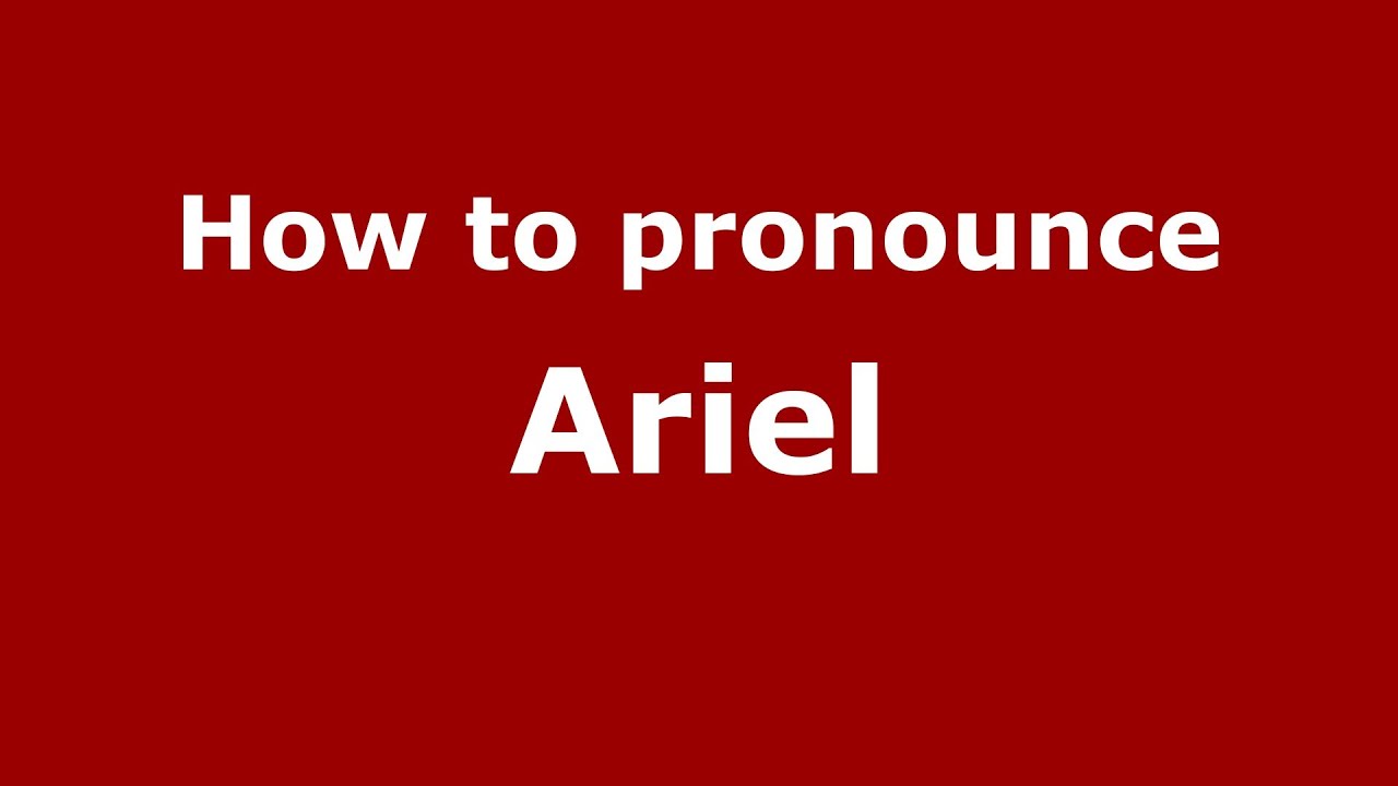 how do you say ariel in spanish