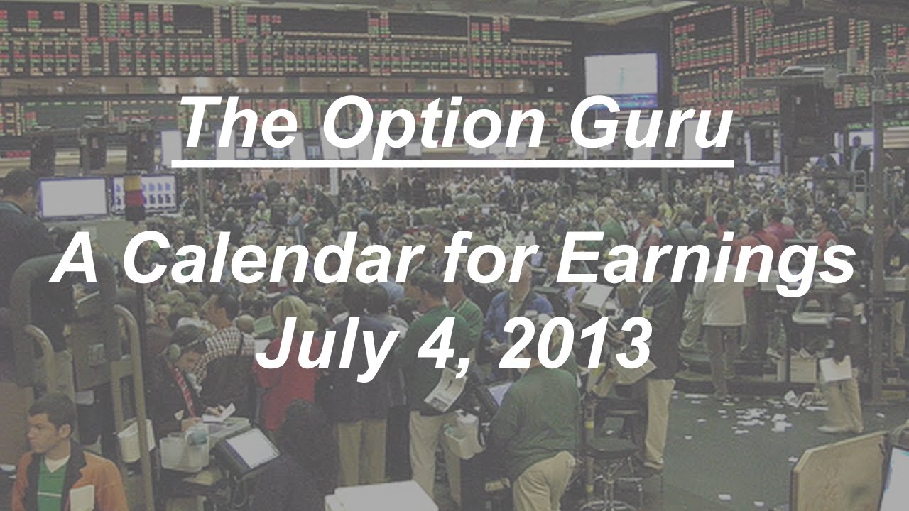 A Calendar for Earnings - YouTube