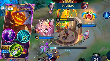 20 Kills Leomord vernietigde het hele vijandelijke team | Solo Carry Gameplay | MLBB