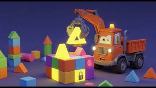 🚧 Construction Truck Song For Kids   Learn Colors, Numbers &amp; Shapes In French