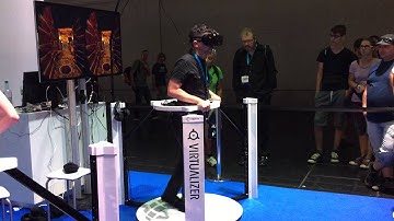 Trying out the Cyberith VIrtualizer at Gamescom 2015