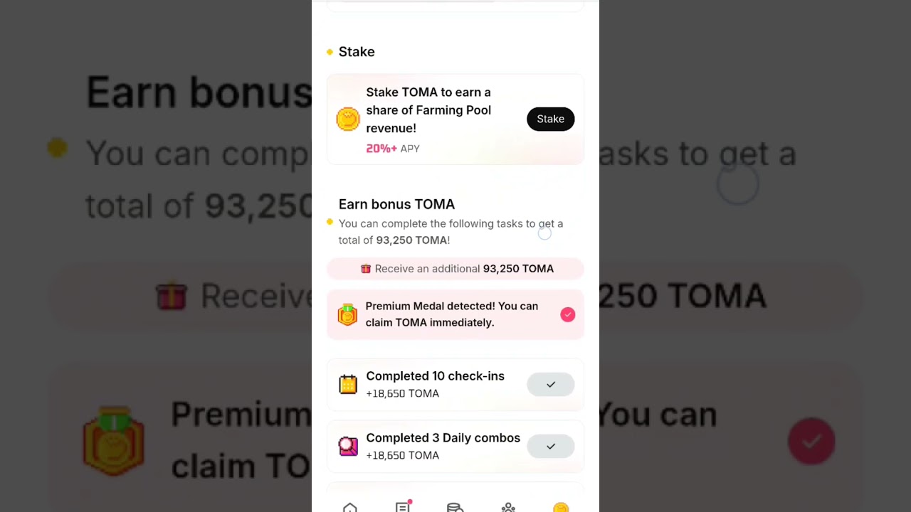Check your Tomarket allocation and claim your Bonuses 