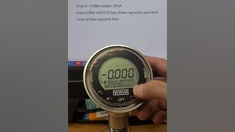 Programing of a Wika UPT21