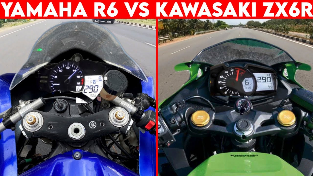 Yamaha R6 VS Ninja ZX6R | 0 TO 300 | TOPSPEED !!! - YouTube