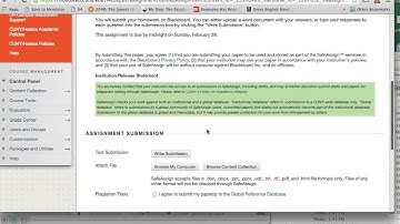 How to Submit Homework Assignments on Blackboard