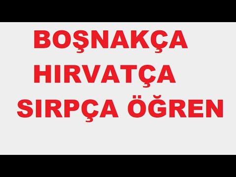 Boşnakça, Hırvatça, Sırpça Ders 22 - Yardımcı Fiiller Örnekler