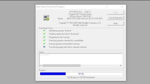 Download project to a Panel View 550, Using Panel Builder 32.