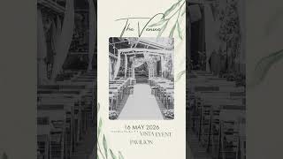 Old Money Olive Green Digital Wedding Invitation Video | Animated Save the Date Template