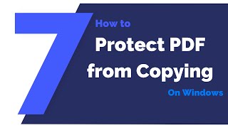 how to protect pdf from copying on windows | pdfelement 7