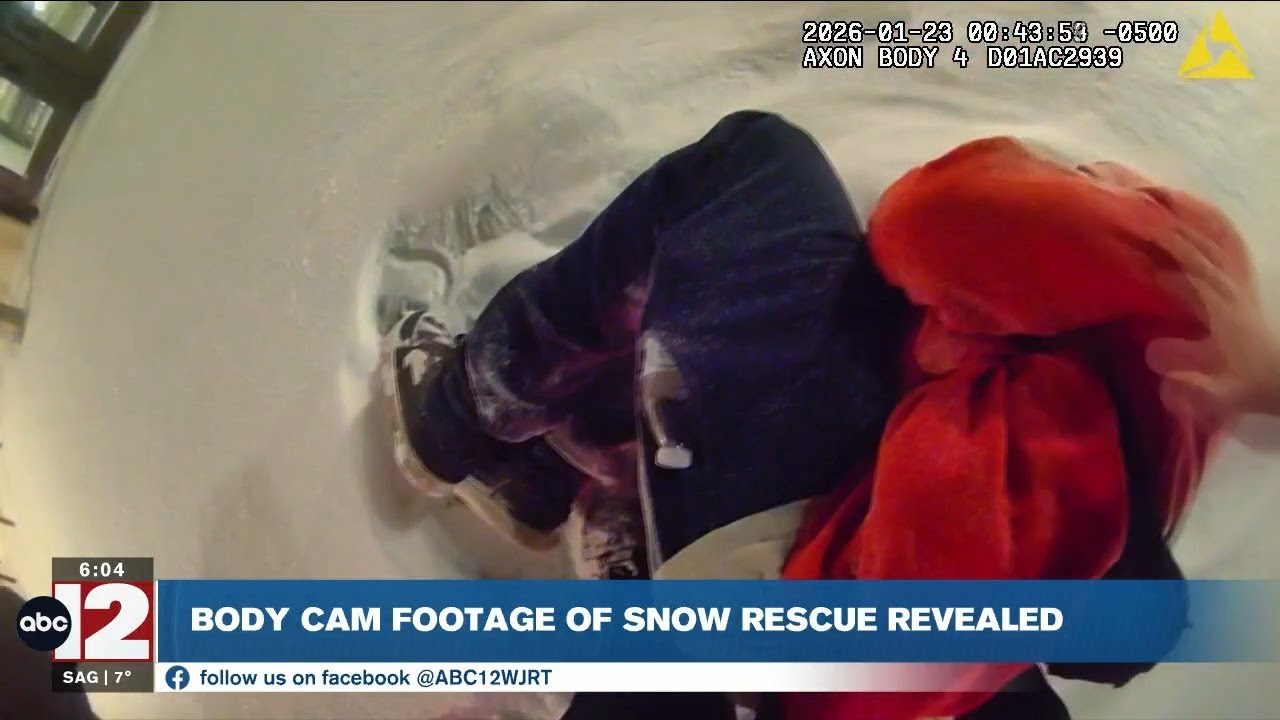 UM-Flint officer’s body camera footage of snow rescue revealed - YouTube