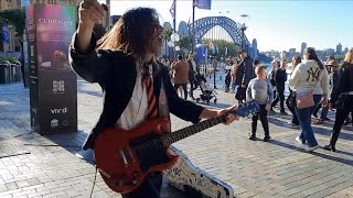 AC/DC - Safe in New York City by Angus Young Street Performer!