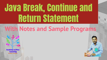 Java Jump Statements | Java Break Continue and Return Statement | Java Labelled Loops