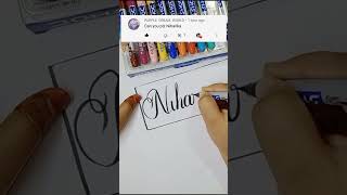 Details Niharika 🥰 name calligraphy||doms brush pen calligraphy || calligraphy name writing/WhatsApp status💕 Update