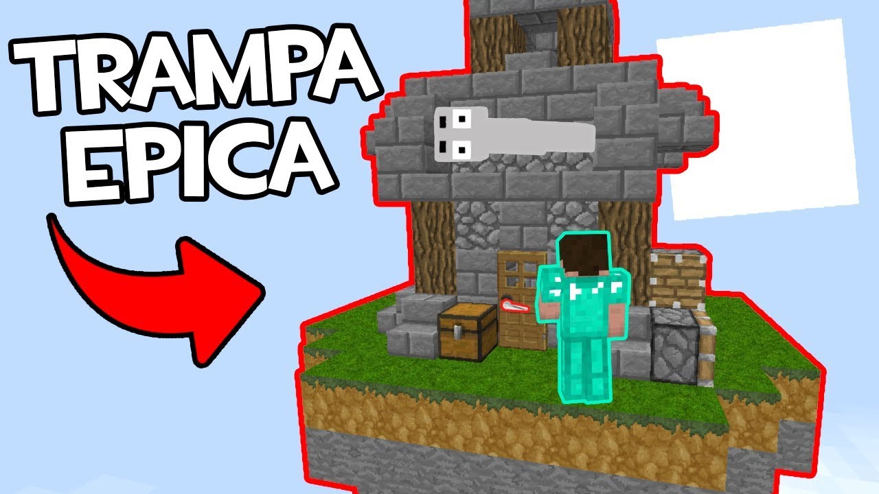TROLLEANDO PUERTAS SECRETAS TRAMPAS 😱 MINECRAFT NOOB VS TROLL: SKYWARS 💎