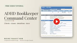 ADHD Bookkeeper Planner Spreadsheet Walkthrough — Clients, Closes & Deadlines (Excel/Sheets)