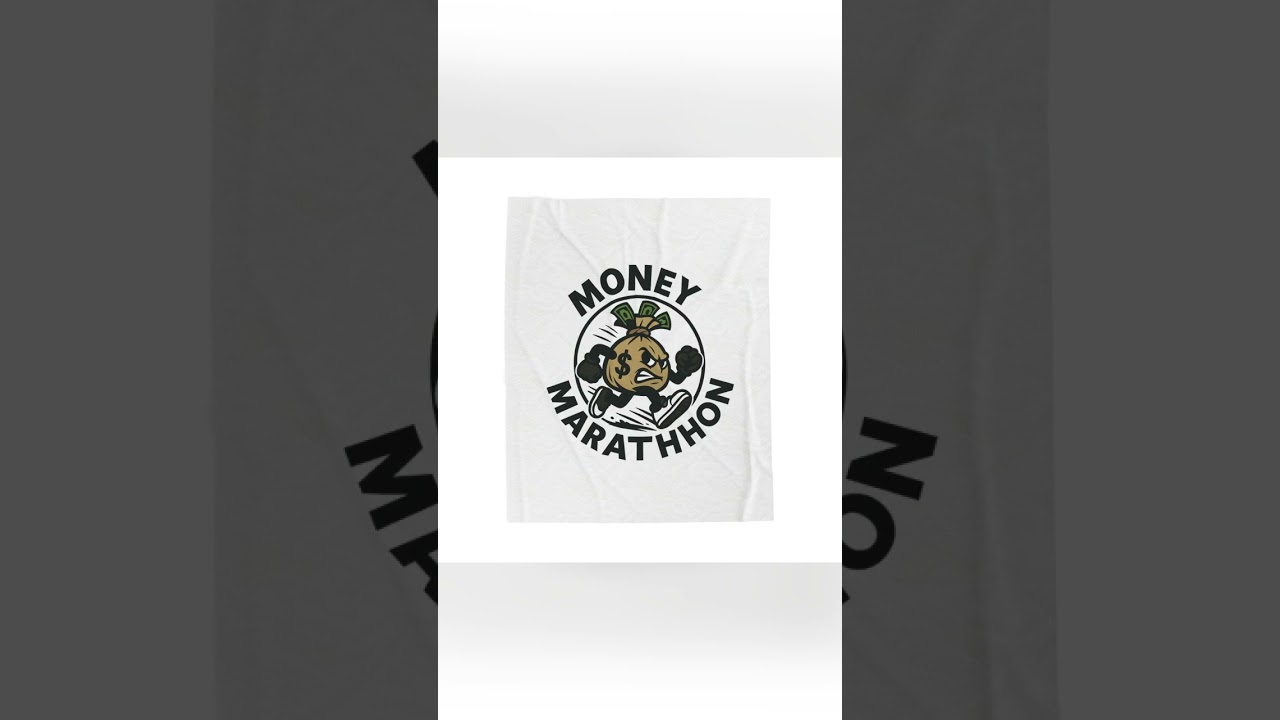 Money Marathon Velveteen Plush Blanket, Cozy Throw, Motivational Gift, Home Decor, Running Enthus...