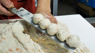 素晴らしいスキル〜ずっと見ていられる 職人の手作りおでん (揚げオムク, さつま揚げ) Amazing Skills! Fish Cake Master - Korean street food