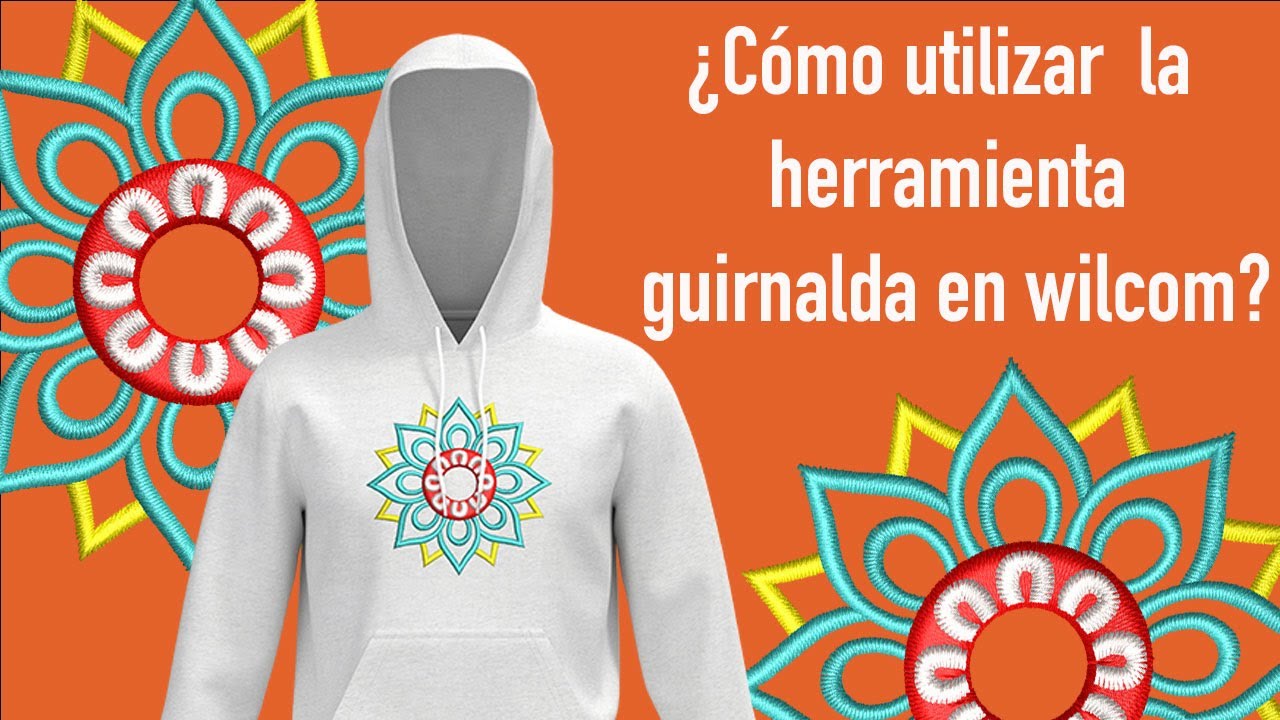 ¿Cómo utilizar  la  herramienta guirnalda en wilcom embroidery?