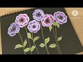 One stroke painting flower| easy flower painting | one stroke painting