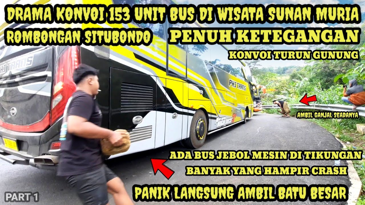 KONVOI 153 ARMADA BUS DI JALAN EXTREME SUNAN MURIA, ROMBONGAN SITUBONDO JAWA TIMUR #sunanmuria 