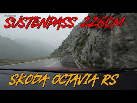 Sustenpass 2260m im Skoda Octavia RS 4x4 TDI | bei Blitz und Gewitter