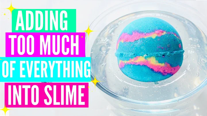 ADDING TOO MUCH INGREDIENTS INTO SLIME! Adding Too Much Of Everything Into SLIME!