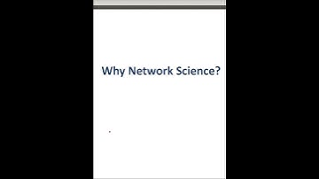Why Network Science?