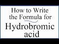 Hydrobromic Acid and Hydrogen Concepts
