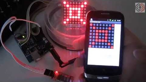 Arduino LED Matrix controlled over Bluetooth by Android Telephone -Smartphone