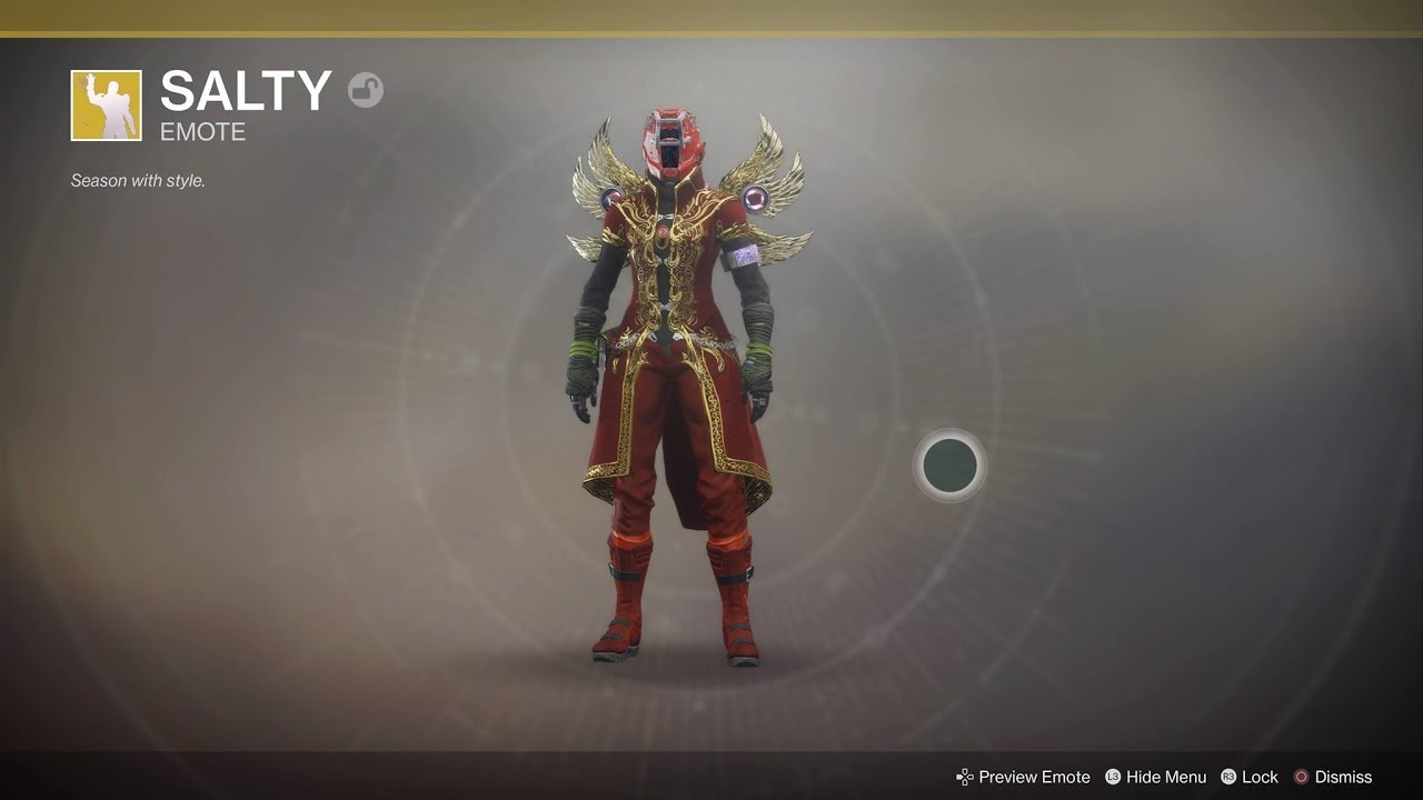 Destiny 2: Exotic "Salty Emote"