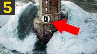 Top 5 WAVES VS LIGHTHOUSES