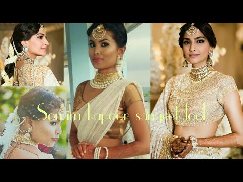 Sonam kapoor sangeet inspired look | makeup hairstyle outfit jewelry |#everydayphenomenal | Rimi das - YouTube